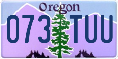 OR license plate 073TUU