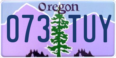 OR license plate 073TUY