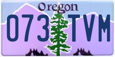 OR license plate 073TVM