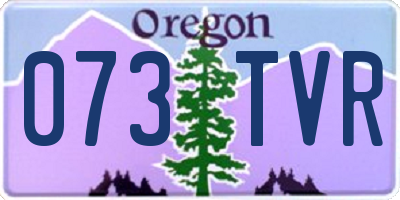 OR license plate 073TVR