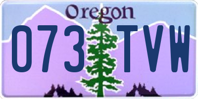 OR license plate 073TVW
