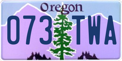 OR license plate 073TWA