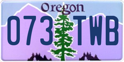 OR license plate 073TWB