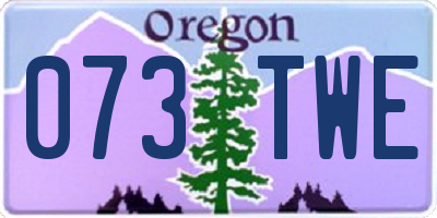 OR license plate 073TWE