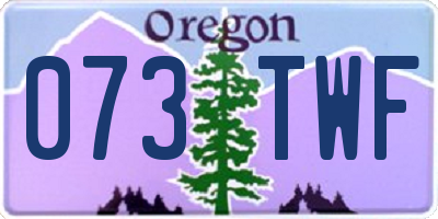 OR license plate 073TWF