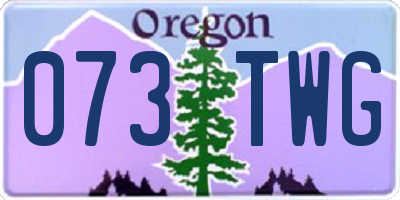 OR license plate 073TWG