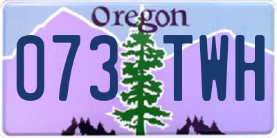 OR license plate 073TWH
