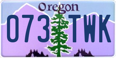 OR license plate 073TWK