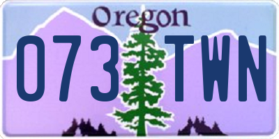 OR license plate 073TWN