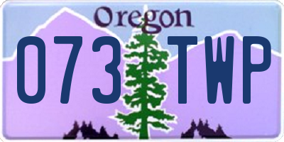 OR license plate 073TWP