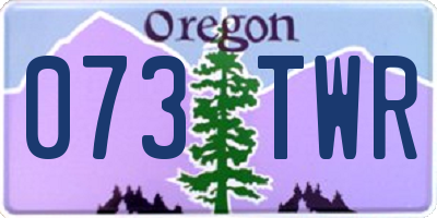 OR license plate 073TWR
