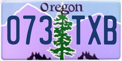 OR license plate 073TXB