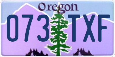 OR license plate 073TXF
