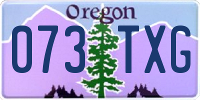 OR license plate 073TXG