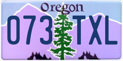 OR license plate 073TXL