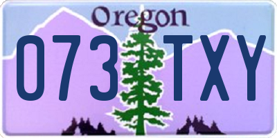 OR license plate 073TXY