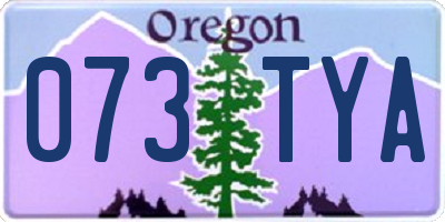 OR license plate 073TYA