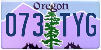 OR license plate 073TYG