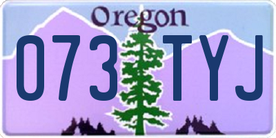 OR license plate 073TYJ