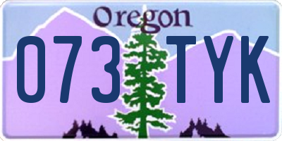OR license plate 073TYK