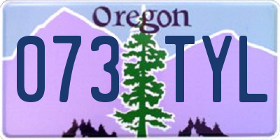 OR license plate 073TYL
