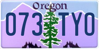 OR license plate 073TYO