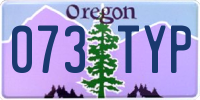 OR license plate 073TYP