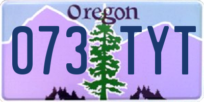 OR license plate 073TYT