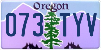 OR license plate 073TYV