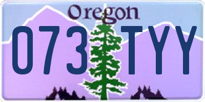 OR license plate 073TYY