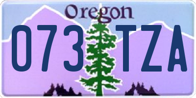 OR license plate 073TZA