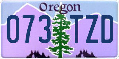 OR license plate 073TZD