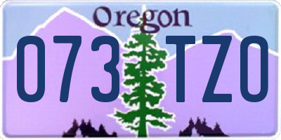 OR license plate 073TZO