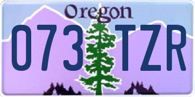 OR license plate 073TZR