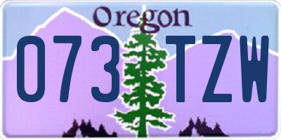 OR license plate 073TZW