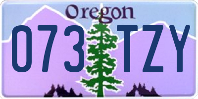 OR license plate 073TZY