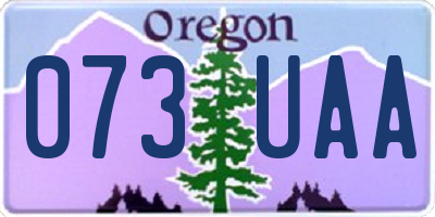 OR license plate 073UAA