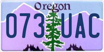 OR license plate 073UAC