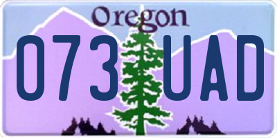 OR license plate 073UAD