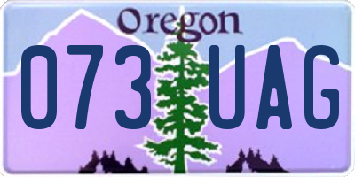 OR license plate 073UAG