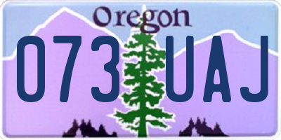 OR license plate 073UAJ