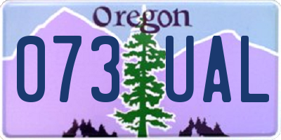OR license plate 073UAL