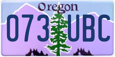 OR license plate 073UBC