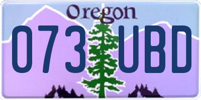 OR license plate 073UBD