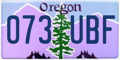 OR license plate 073UBF