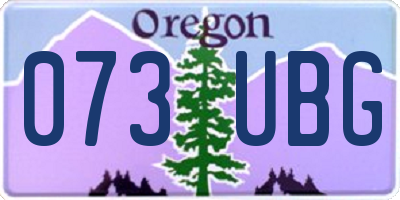 OR license plate 073UBG