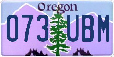 OR license plate 073UBM