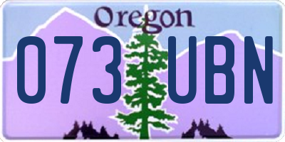 OR license plate 073UBN