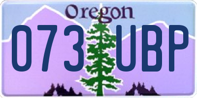 OR license plate 073UBP
