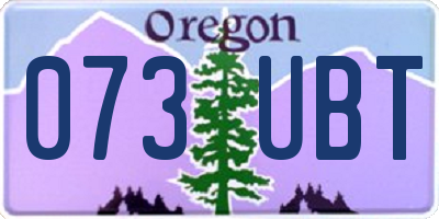 OR license plate 073UBT